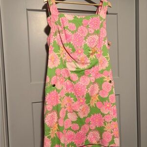 Lilly Pulitzer Pink and Green Floral Dress NWT